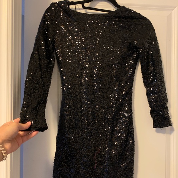 sequence fitted mini dress - Picture 2 of 2